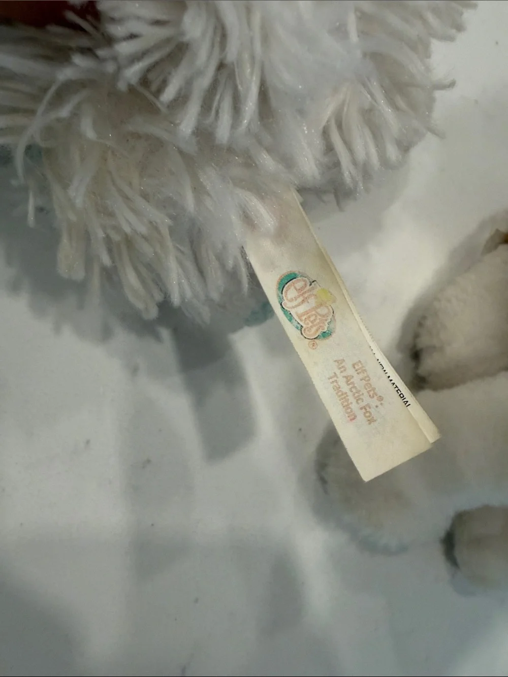 Gund White and Brown Plush Puppy Pair with Collar Charms